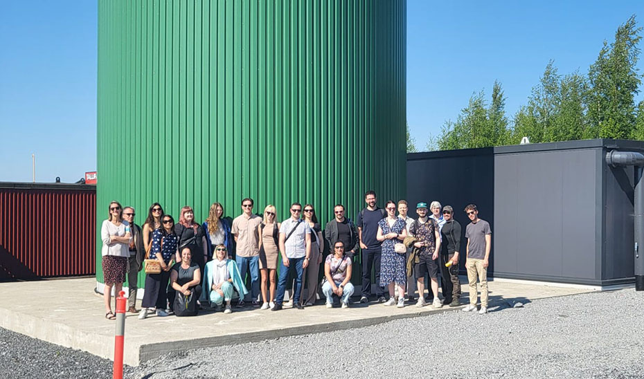 Representantes de los miembros del proyecto europeo REC4EU en una visita a LEMENE, el primer sistema energético autosuficiente puesto en marcha a escala nacional en Finlandia.
